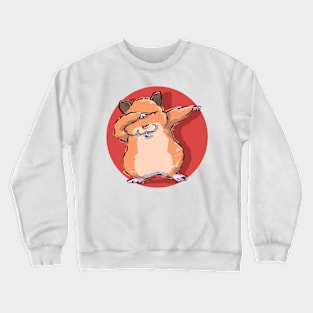 Funny Dabbing Dancing Hamster Pet Crewneck Sweatshirt